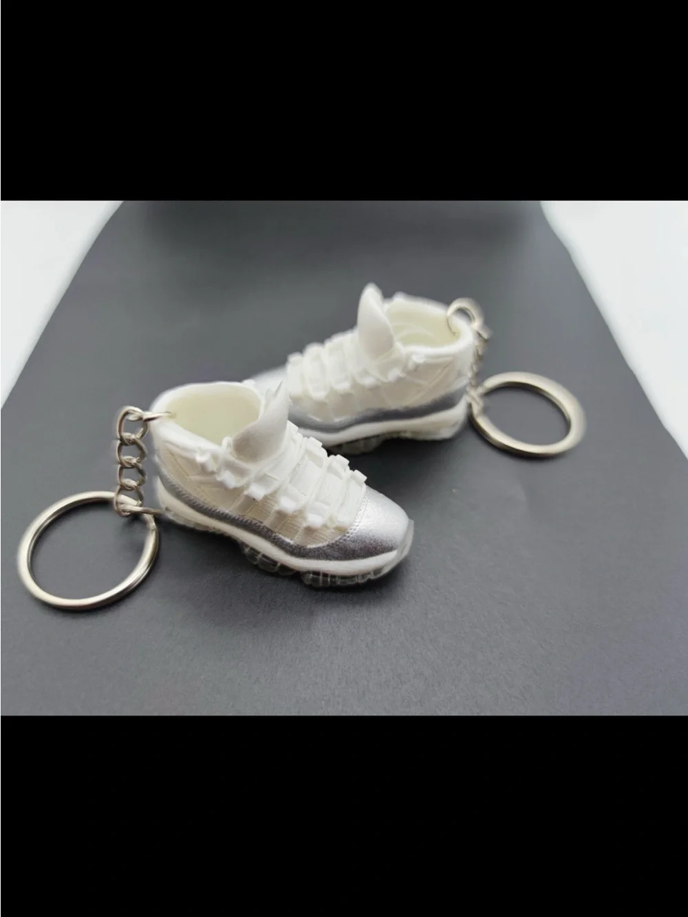 Black & White Sneaker Keychain | Mini Shoe Charm